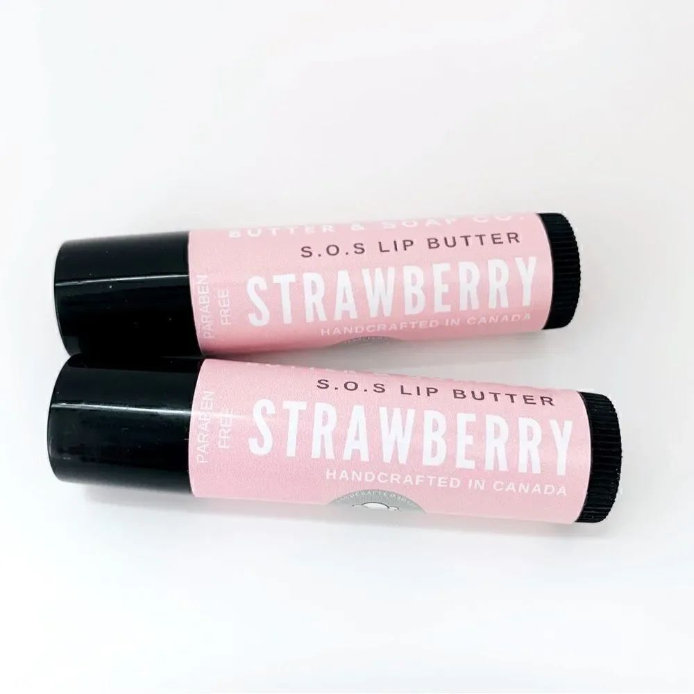 ✨HOST PICK 🍓Two Handcrafted S.O.S Lip Butter Sticks Strawberry - Picture 4 of 10